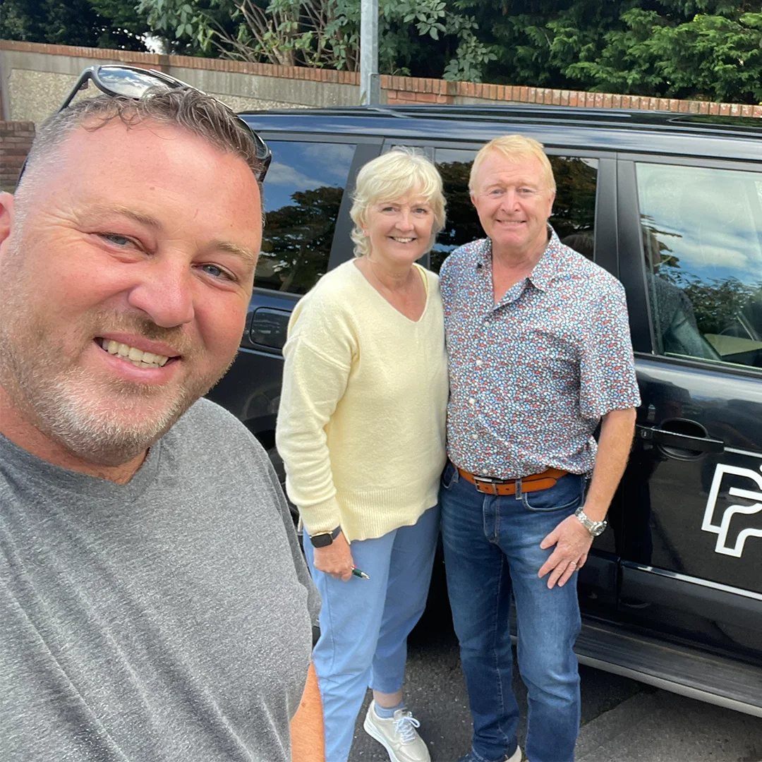 Ronan Purcell with clients and friends
