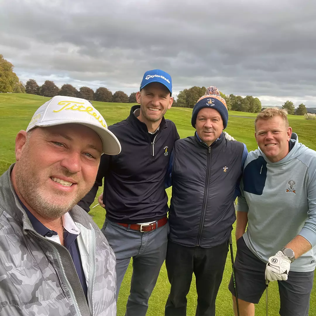 Ronan Purcell with clients and friends
